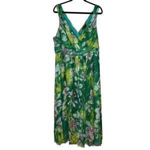 Robbie Bee Maxi Dress Silk Floral Babydoll Fairy Dopamine Y2K Size 24W